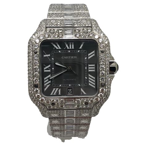 cheap fake iced watch|iced out cartier watch real.